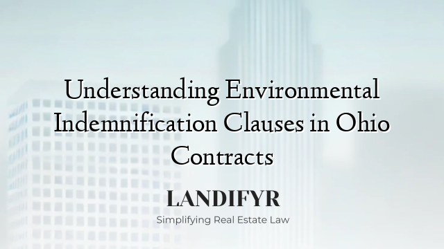 Understanding Environmental Indemnification Clauses in Ohio Contracts
