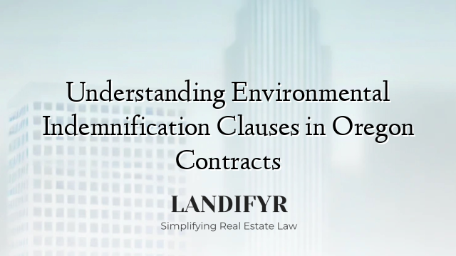 Understanding Environmental Indemnification Clauses in Oregon Contracts
