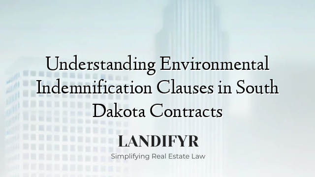 Understanding Environmental Indemnification Clauses in South Dakota Contracts