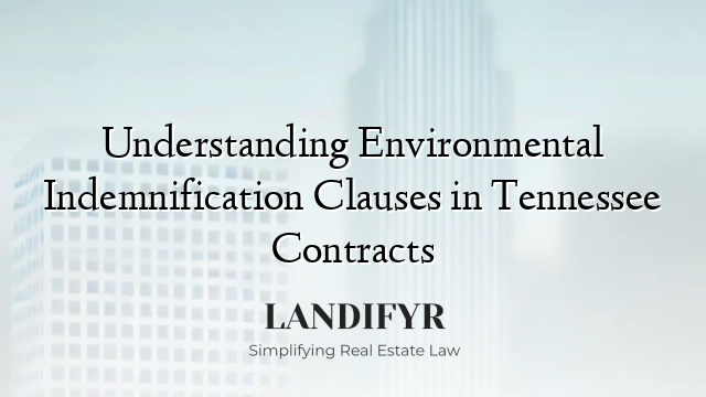 Understanding Environmental Indemnification Clauses in Tennessee Contracts