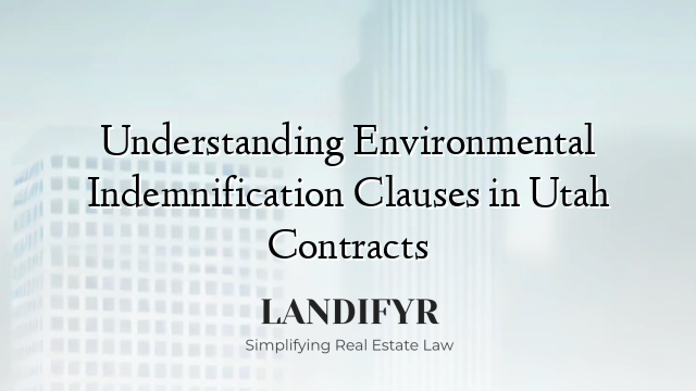 Understanding Environmental Indemnification Clauses in Utah Contracts