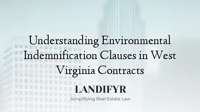 Understanding Environmental Indemnification Clauses in West Virginia Contracts