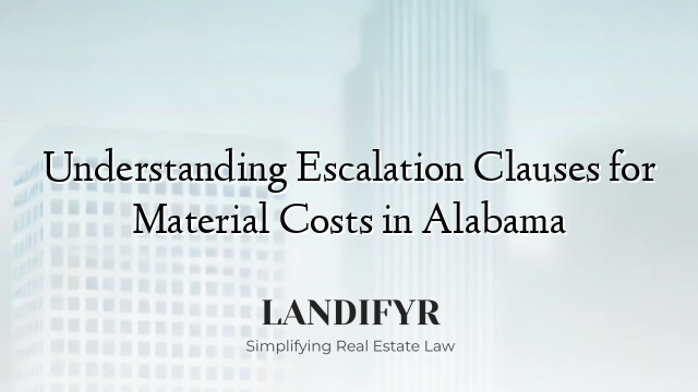 Understanding Escalation Clauses for Material Costs in Alabama