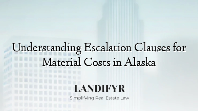 Understanding Escalation Clauses for Material Costs in Alaska