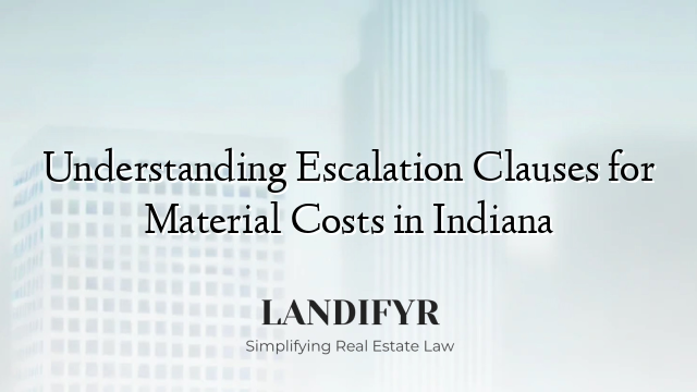 Understanding Escalation Clauses for Material Costs in Indiana