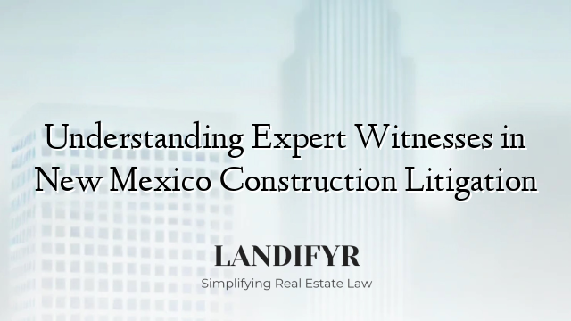 Understanding Expert Witnesses in New Mexico Construction Litigation