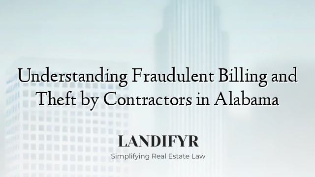 Understanding Fraudulent Billing and Theft by Contractors in Alabama