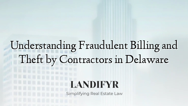 Understanding Fraudulent Billing and Theft by Contractors in Delaware