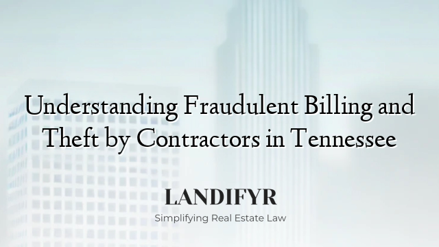 Understanding Fraudulent Billing and Theft by Contractors in Tennessee
