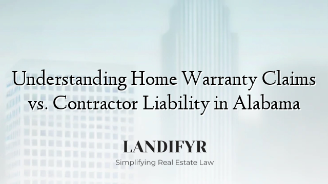 Understanding Home Warranty Claims vs. Contractor Liability in Alabama