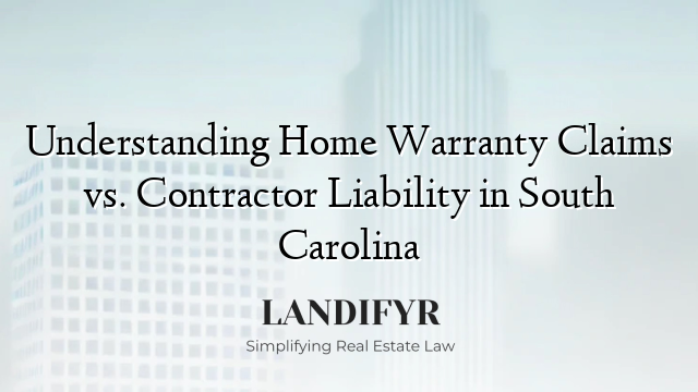 Understanding Home Warranty Claims vs. Contractor Liability in South Carolina