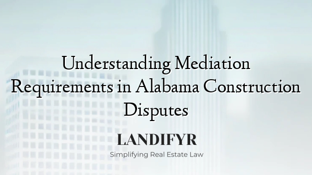 Understanding Mediation Requirements in Alabama Construction Disputes