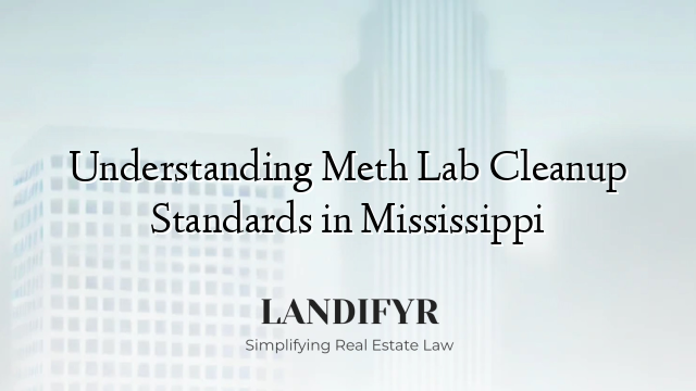 Understanding Meth Lab Cleanup Standards in Mississippi
