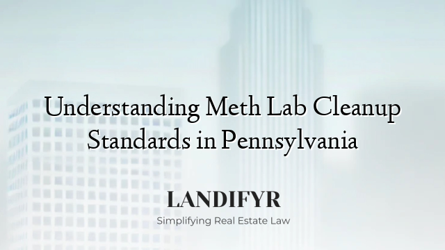 Understanding Meth Lab Cleanup Standards in Pennsylvania