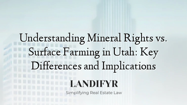 Understanding Mineral Rights vs. Surface Farming in Utah: Key Differences and Implications