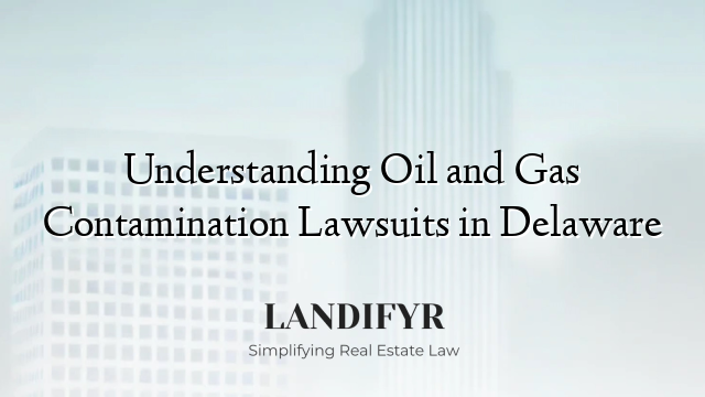 Understanding Oil and Gas Contamination Lawsuits in Delaware