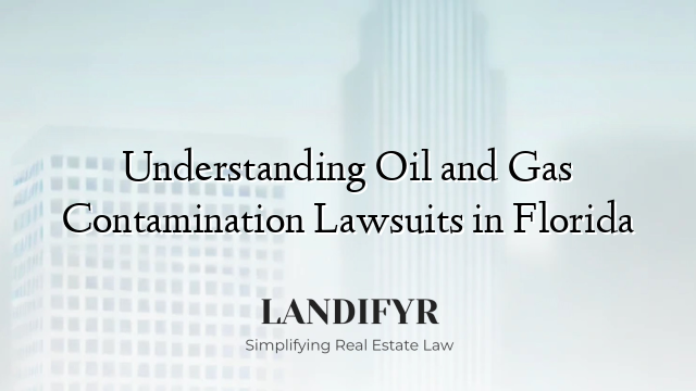 Understanding Oil and Gas Contamination Lawsuits in Florida