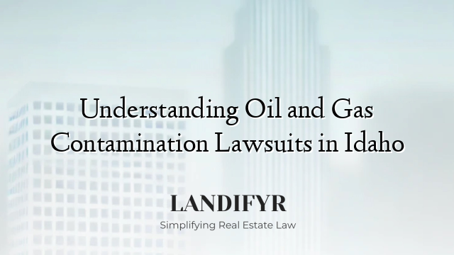 Understanding Oil and Gas Contamination Lawsuits in Idaho