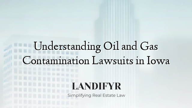 Understanding Oil and Gas Contamination Lawsuits in Iowa