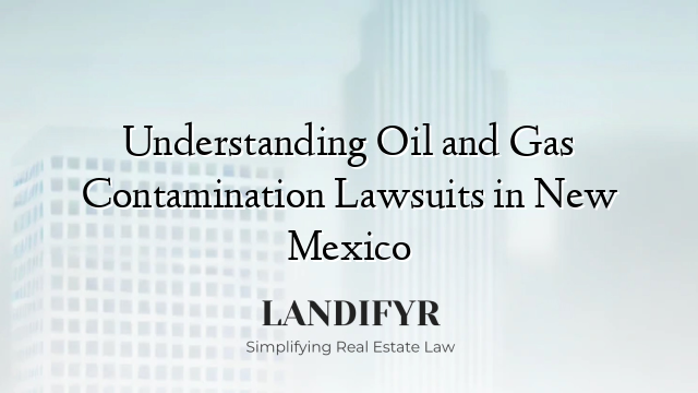 Understanding Oil and Gas Contamination Lawsuits in New Mexico