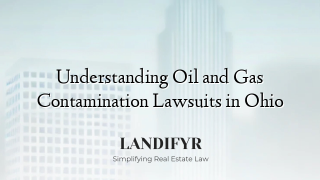 Understanding Oil and Gas Contamination Lawsuits in Ohio