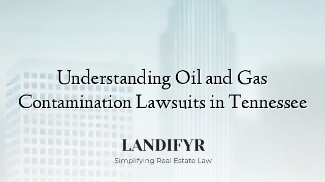 Understanding Oil and Gas Contamination Lawsuits in Tennessee