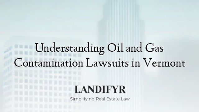 Understanding Oil and Gas Contamination Lawsuits in Vermont