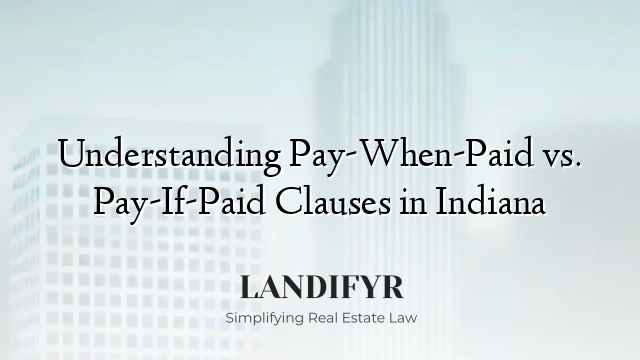 Understanding Pay-When-Paid vs. Pay-If-Paid Clauses in Indiana