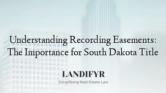 Understanding Recording Easements: The Importance for South Dakota Title