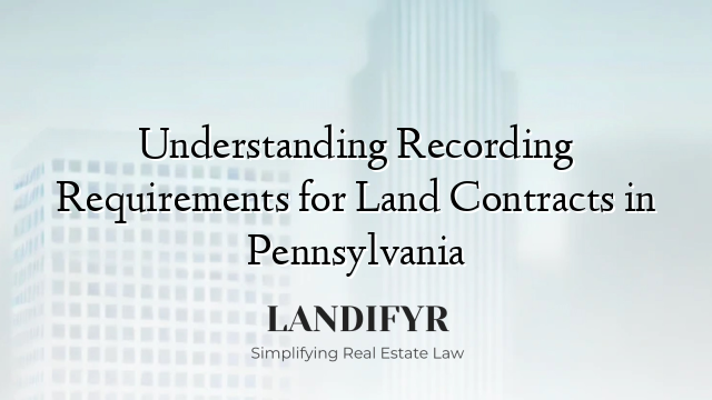Understanding Recording Requirements for Land Contracts in Pennsylvania