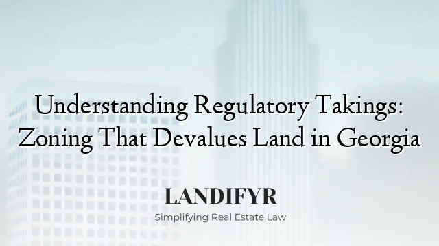 Understanding Regulatory Takings: Zoning That Devalues Land in Georgia