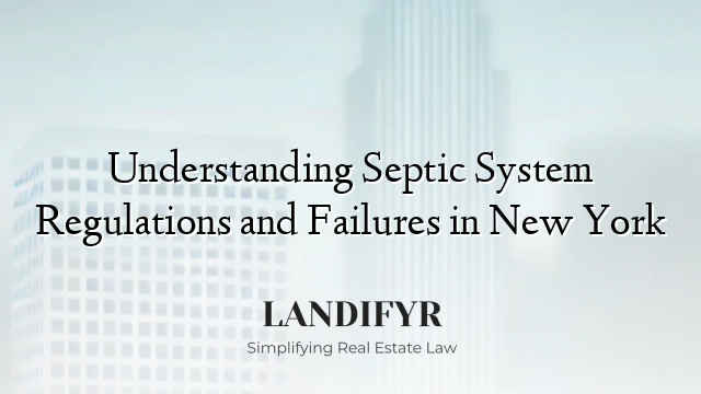 Understanding Septic System Regulations and Failures in New York