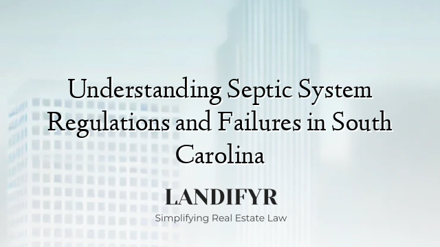 Understanding Septic System Regulations and Failures in South Carolina