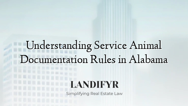 Understanding Service Animal Documentation Rules in Alabama