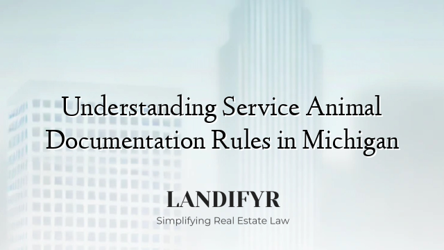 Understanding Service Animal Documentation Rules in Michigan