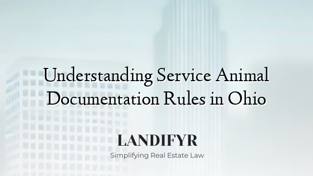 Understanding Service Animal Documentation Rules in Ohio