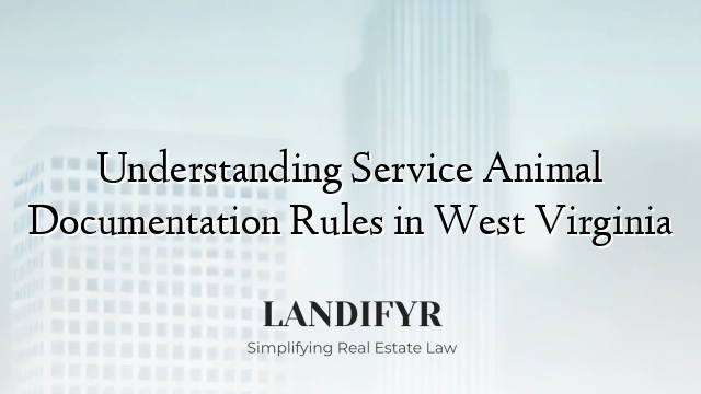 Understanding Service Animal Documentation Rules in West Virginia