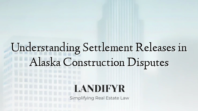 Understanding Settlement Releases in Alaska Construction Disputes