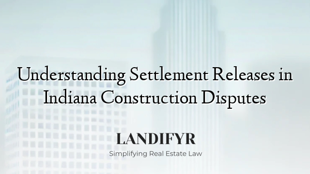 Understanding Settlement Releases in Indiana Construction Disputes