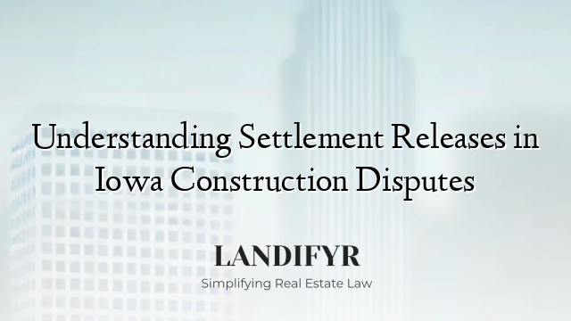 Understanding Settlement Releases in Iowa Construction Disputes