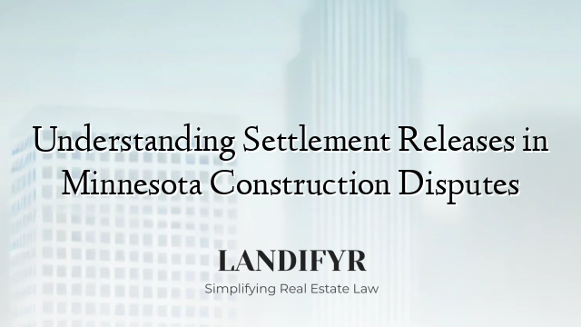 Understanding Settlement Releases in Minnesota Construction Disputes