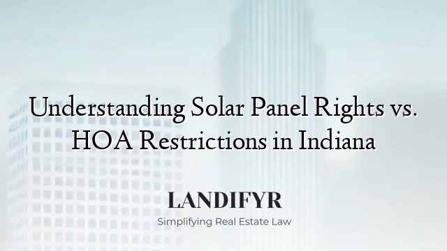 Understanding Solar Panel Rights vs. HOA Restrictions in Indiana