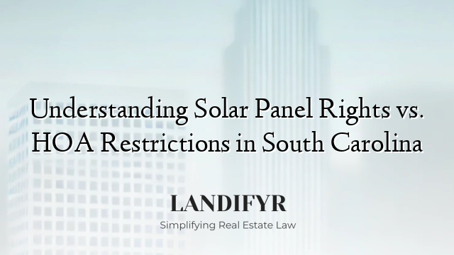 Understanding Solar Panel Rights vs. HOA Restrictions in South Carolina