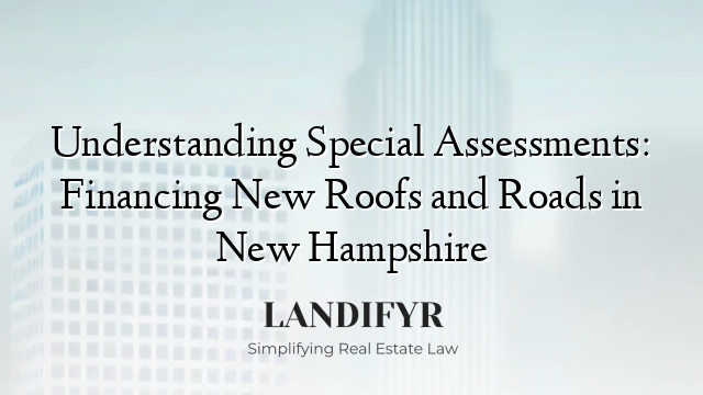 Understanding Special Assessments: Financing New Roofs and Roads in New Hampshire