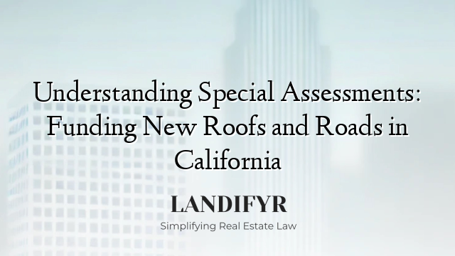 Understanding Special Assessments: Funding New Roofs and Roads in California