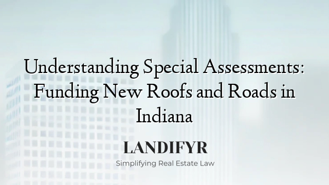 Understanding Special Assessments: Funding New Roofs and Roads in Indiana