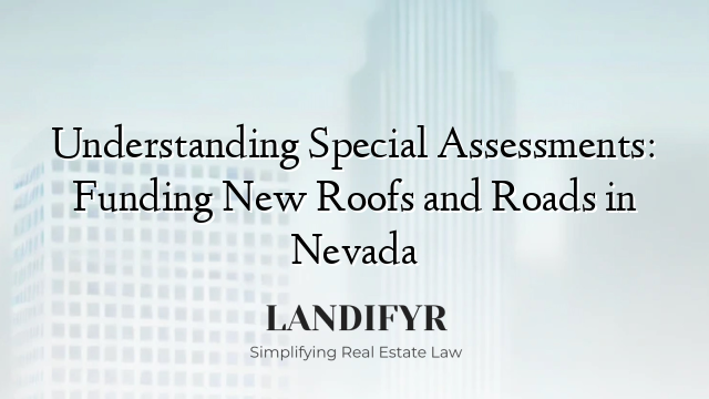 Understanding Special Assessments: Funding New Roofs and Roads in Nevada