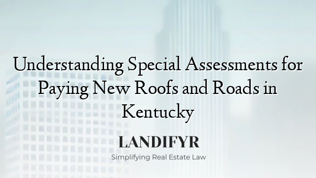 Understanding Special Assessments for Paying New Roofs and Roads in Kentucky