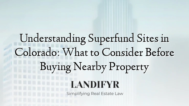 Understanding Superfund Sites in Colorado: What to Consider Before Buying Nearby Property