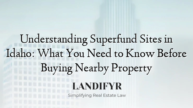 Understanding Superfund Sites in Idaho: What You Need to Know Before Buying Nearby Property